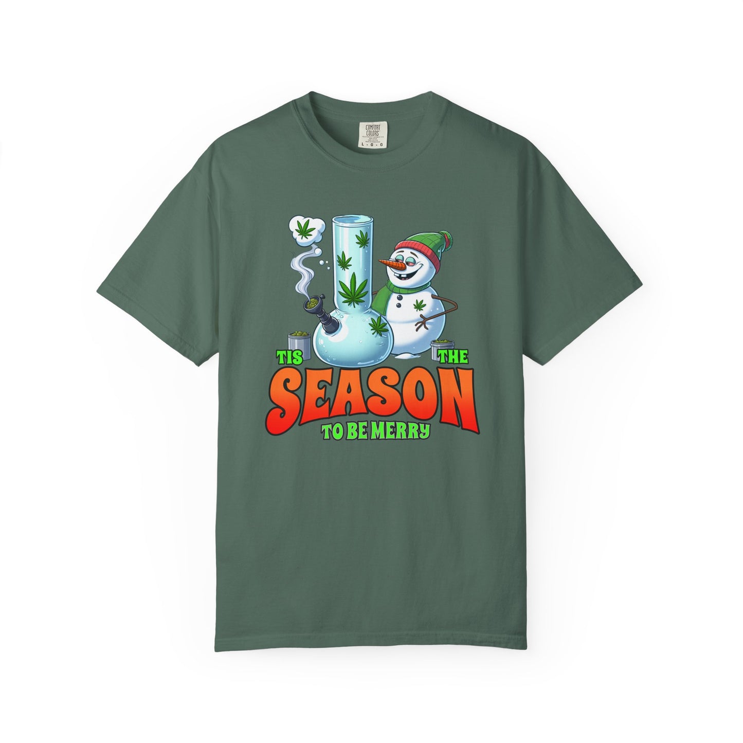 Holiday Cannabis Fun T-Shirt | Merry Season Tee, Unisex Gift, Party Apparel, 420 Friendly, Winter Social Wear