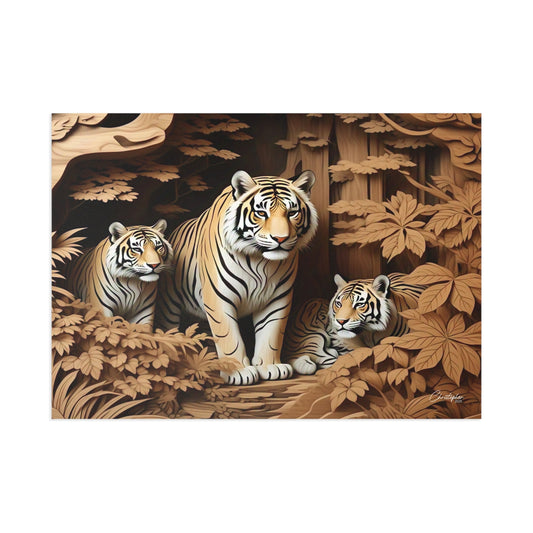 Wildlife Fine Art Postcards, Nature Greeting Cards, Animal Art Stationery, Unique Collectible Postcards, Tiger Art Decor