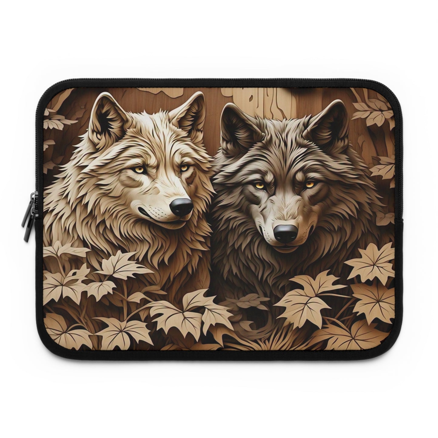 Wolf Art Laptop Sleeve - Nature Lover's Gift, Wildlife Accessory, Computer Protection, Eco-Friendly Case, Camping Essentials