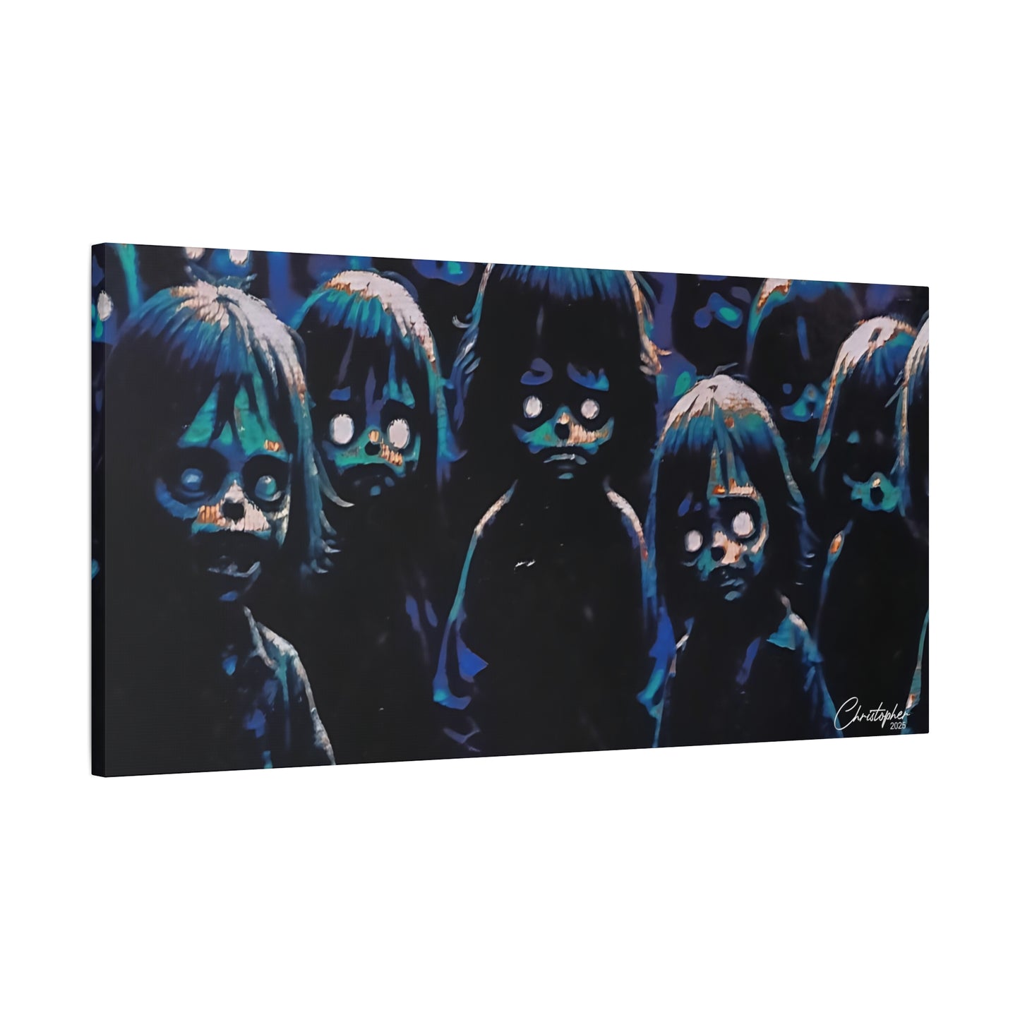 Original Laser Engraved Art, Full Wrapped Edges, Matte Canvas, Stretched, 1.25"