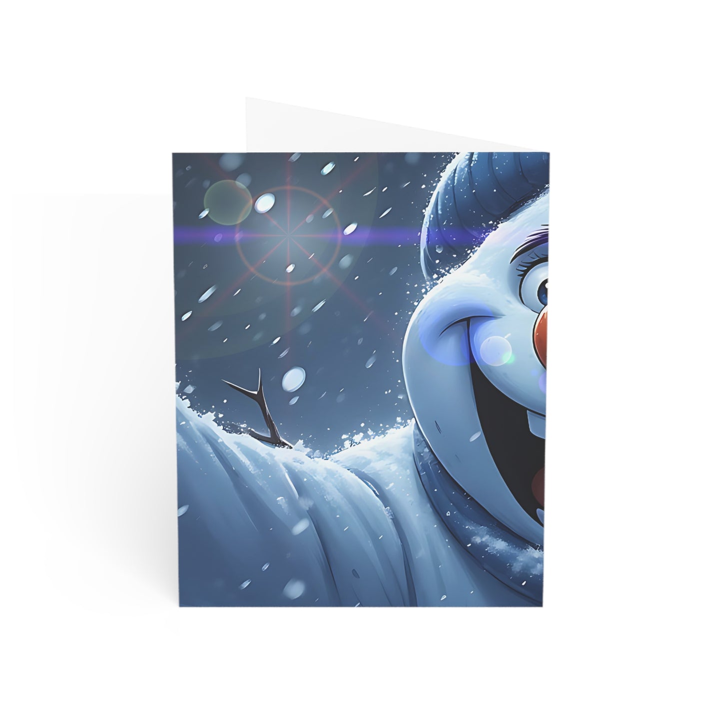 Festive Winter (Christmas Selfies) Greeting Cards - Snowman Designs (1, 10, 30, 50pcs)