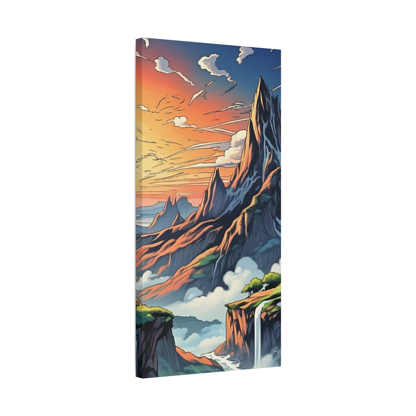 Stretched Canvas Art Print, Mountain Sunrise Landscape Decor, Wall Art for Home, Gift for Nature Lovers, Perfect for Living Room, [...]