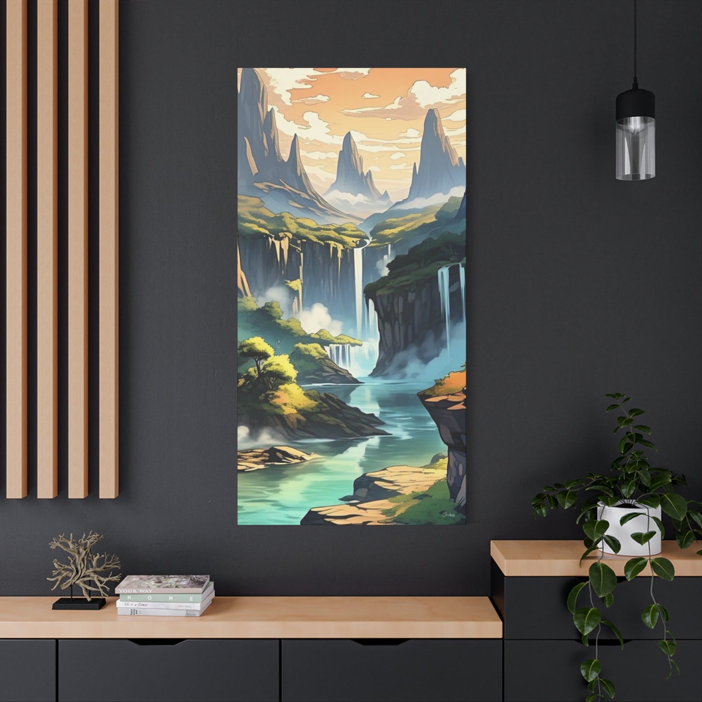 Serene Landscape Canvas Wall Art, Nature Home Decor, Tranquil Living Room Accent, Gift for Nature Lovers, Gallery Wall Piece