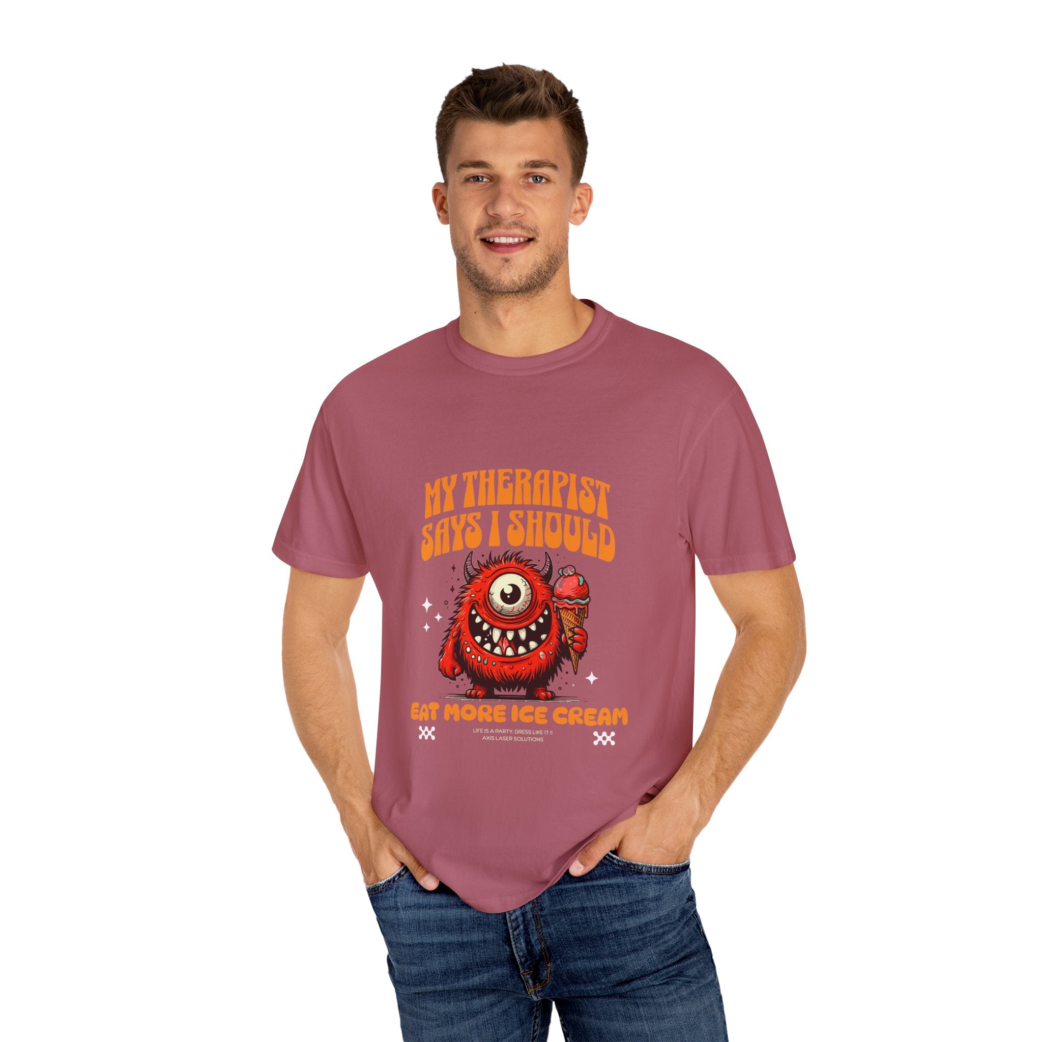 Funny Therapist T-Shirt, Unisex Humor Tee, Gift for Ice Cream Lovers, Casual Wear, Summer Fashion, Fun Gift Idea