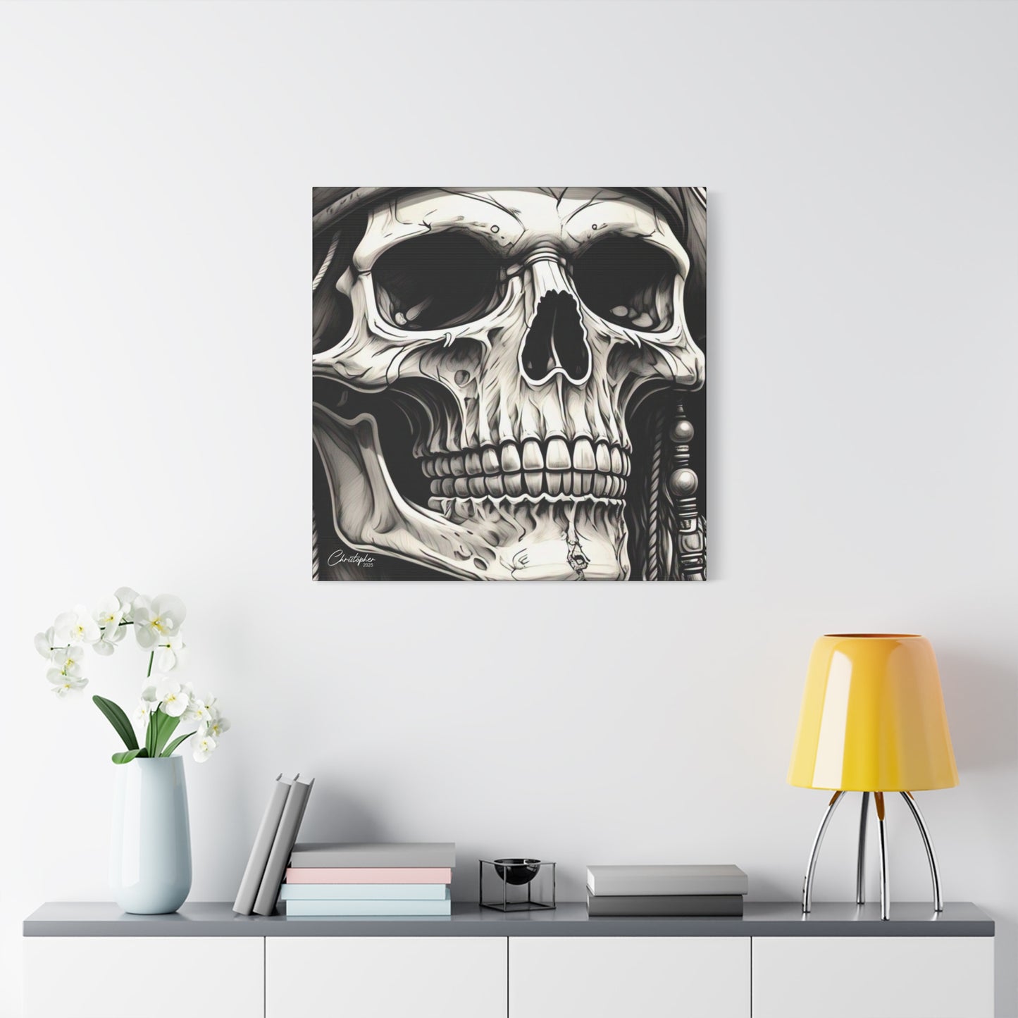 Pirate Skull Canvas Art - Edgy Gothic Decor, Wall Art for Halloween, Gothic Home Decor, Pirate Theme, Gift for Him