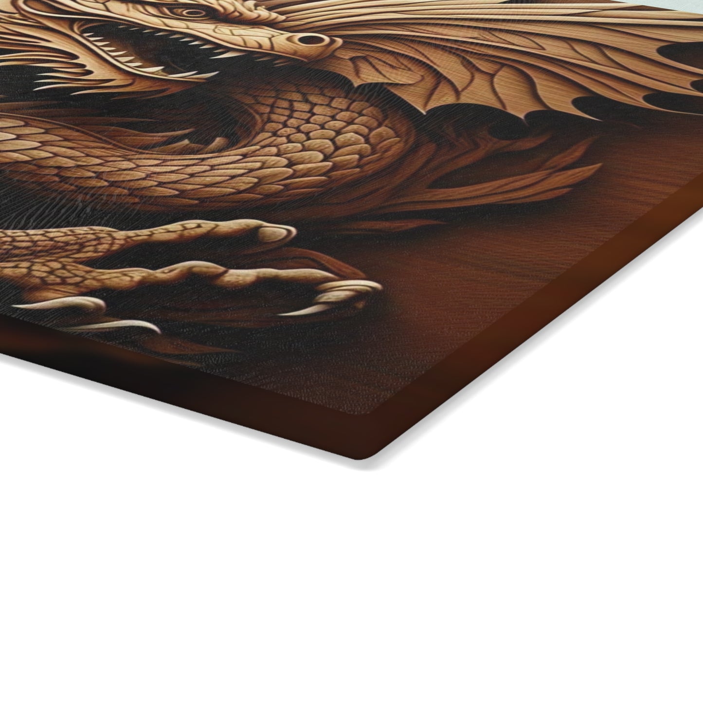 Dragon Art Glass Cutting Board, Decorative Kitchen Accessory, Unique Gift for Chefs, Home Decor, Housewarming Present