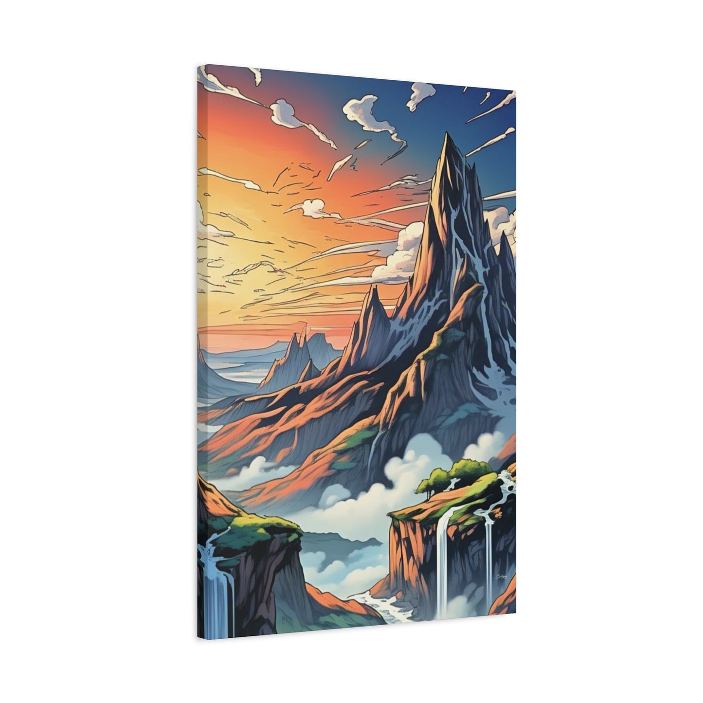 Stretched Canvas Art Print, Mountain Sunrise Landscape Decor, Wall Art for Home, Gift for Nature Lovers, Perfect for Living Room, [...]