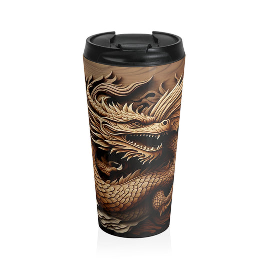 Dragon Art Stainless Steel Travel Mug | Unique Cup for Tea & Coffee, Camping, Gifts for Her, Personalized Drinkware