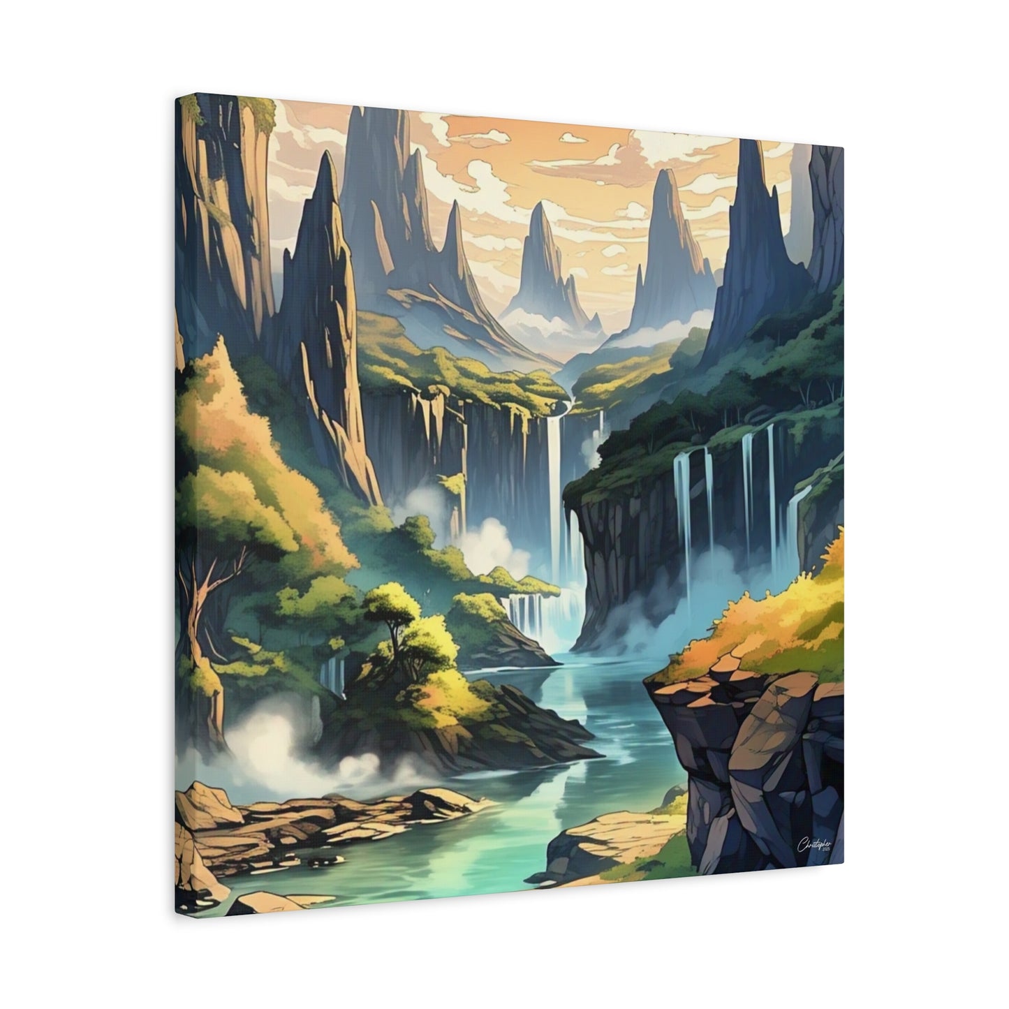 Serene Landscape Canvas Wall Art, Nature Home Decor, Tranquil Living Room Accent, Gift for Nature Lovers, Gallery Wall Piece