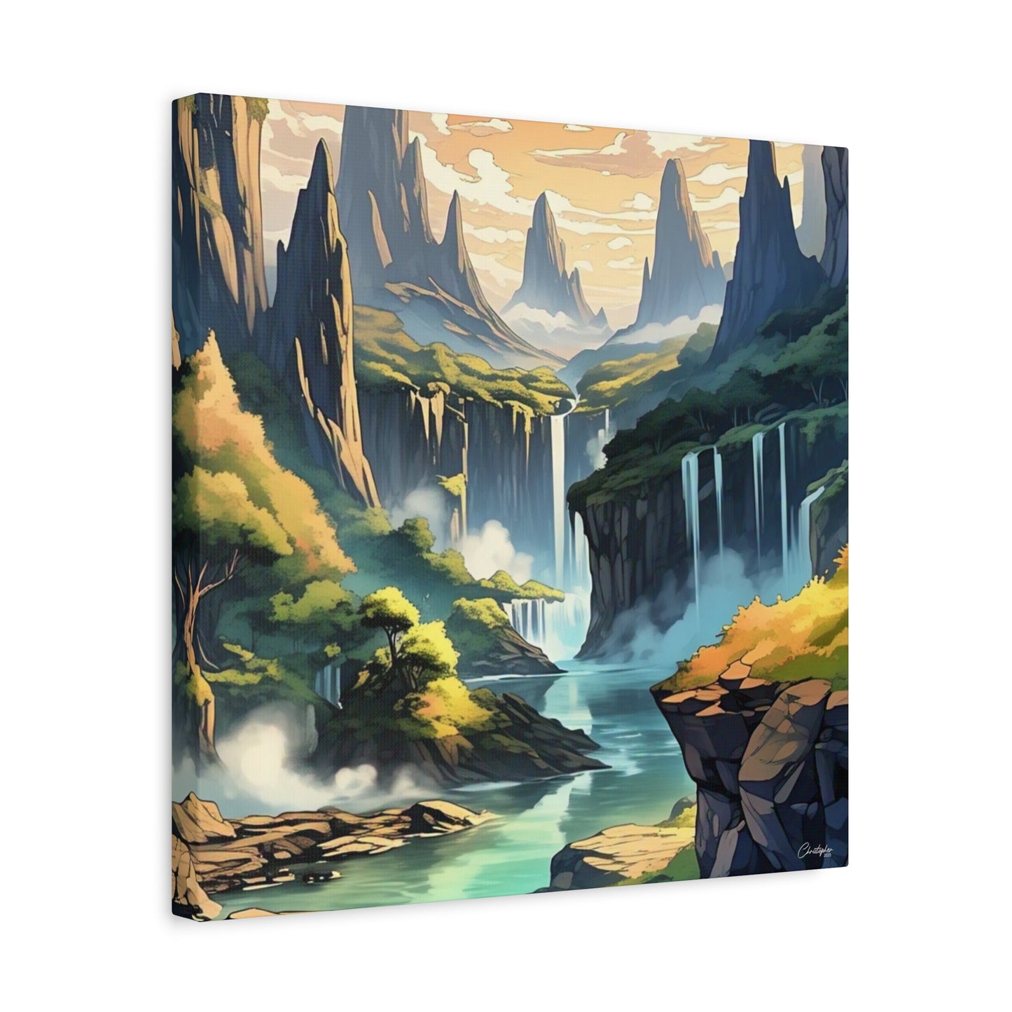 Serene Landscape Canvas Wall Art, Nature Home Decor, Tranquil Living Room Accent, Gift for Nature Lovers, Gallery Wall Piece