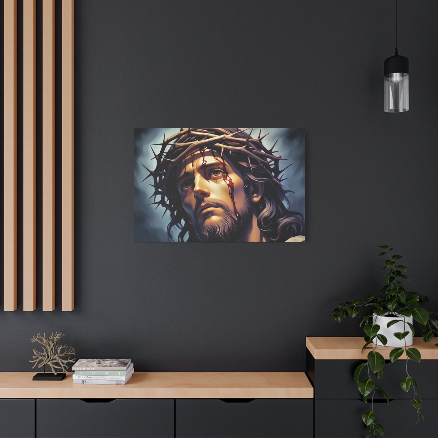 Religious Art Print Canvas, Inspirational Wall Decor, Christian Home Decor, Jesus Art, Gift for Faith-Based Celebrations