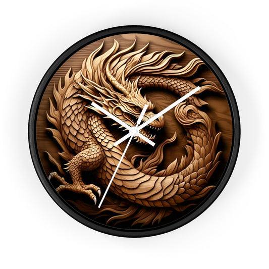 Dragon Wall Clock - Asian Inspired Decor, Fantasy Home Accent, Gift for Dragon Lovers, Unique Wall Art, Timeless Elegance
