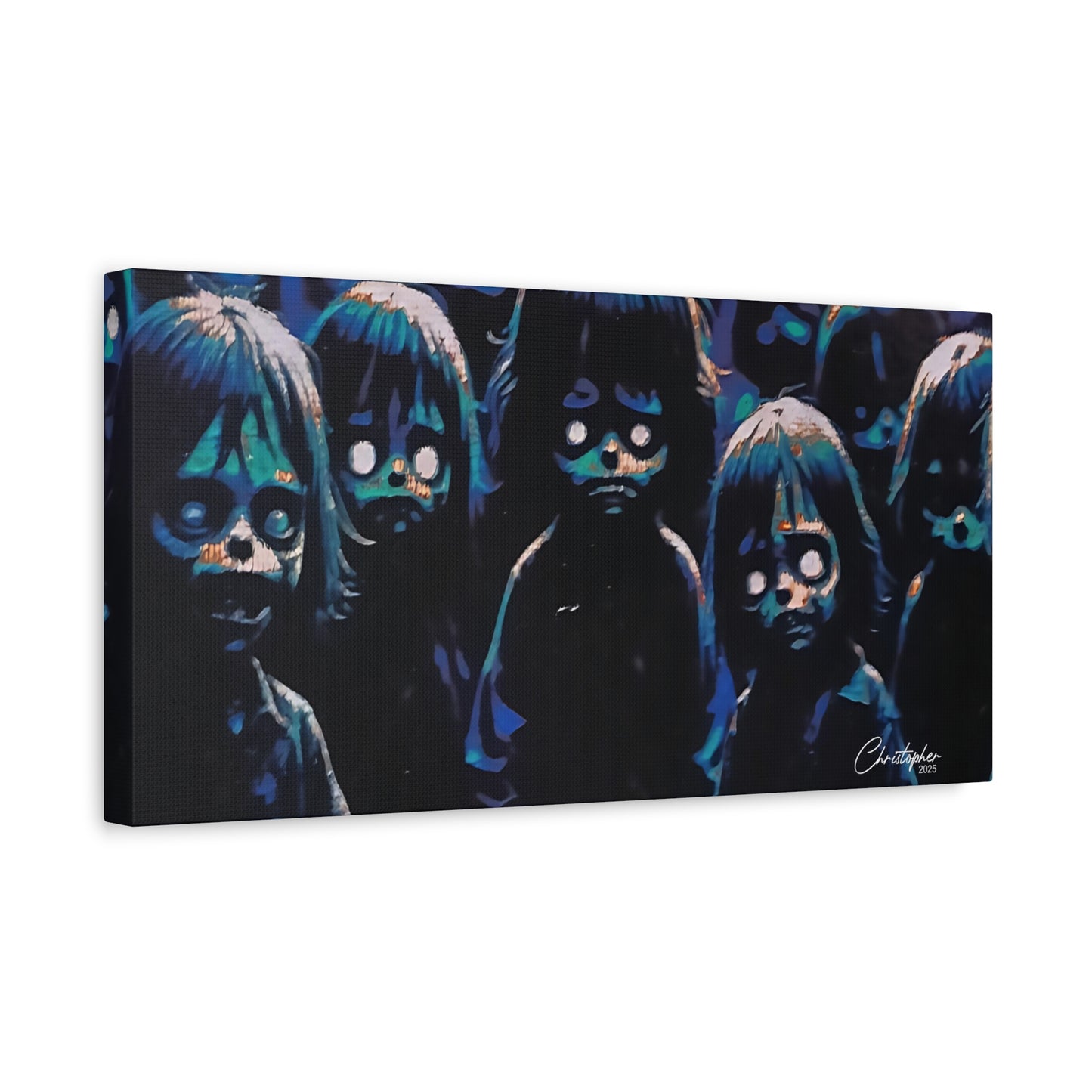 Original Laser Engraved Art, Full Wrapped Edges, Matte Canvas, Stretched, 1.25"