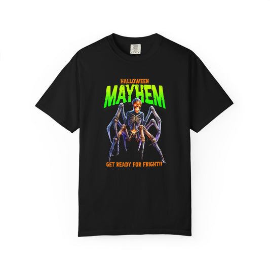 Halloween Mayhem Unisex T-Shirt, Spooky Tee for Men & Women, Perfect for Halloween Parties, Trick or Treat, Eerie Vibes, Unique Costume