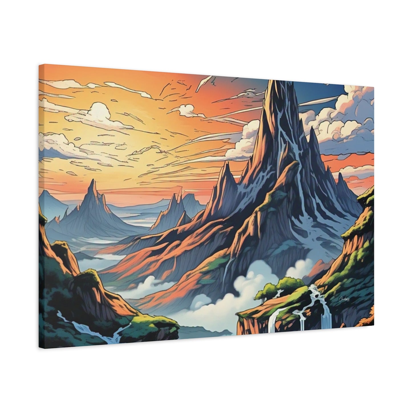 Stretched Canvas Art Print, Mountain Sunrise Landscape Decor, Wall Art for Home, Gift for Nature Lovers, Perfect for Living Room, [...]