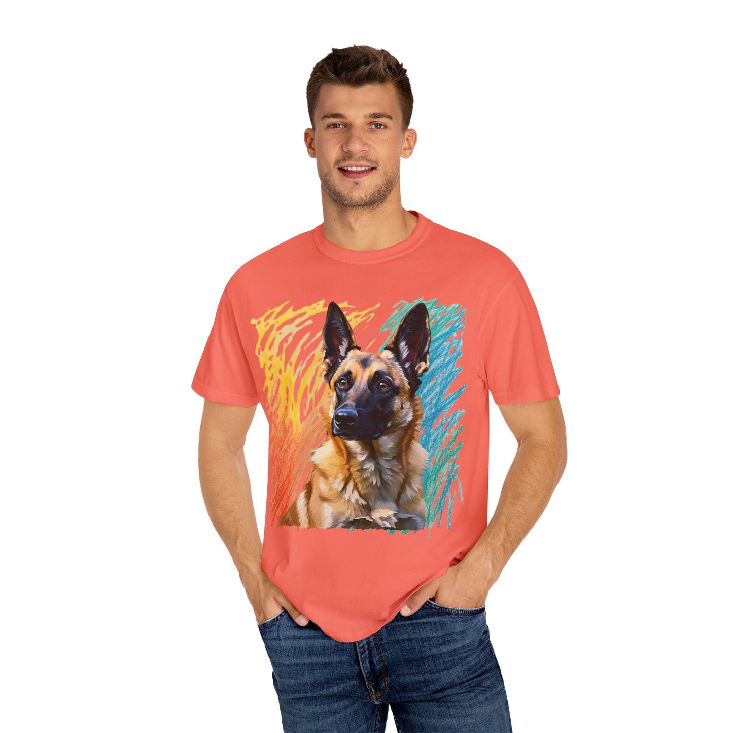 Colorful Dog Art Unisex T-shirt, Pet Lover Gift, Animal Lover Tee, Dog Lover Apparel, Vibrant Graphic Shirt