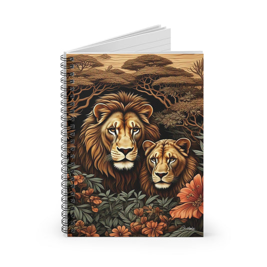 Majestic Lion Spiral Notebook -, Students, Journaling,