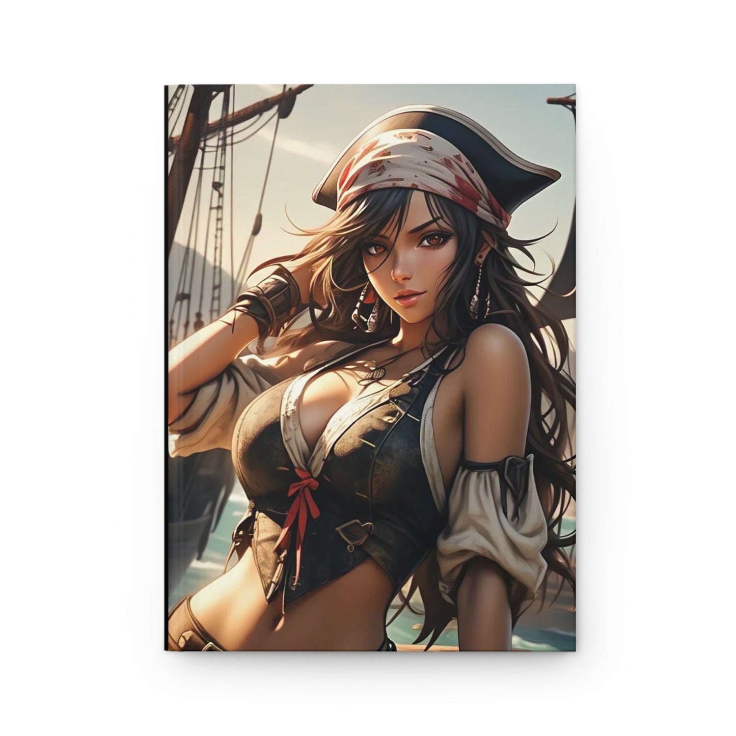 Pirate-Themed Hardcover Journal | Nautical Adventure, Gift for Writers, Creative Journal, Travel Diary, Unique Sketchbook