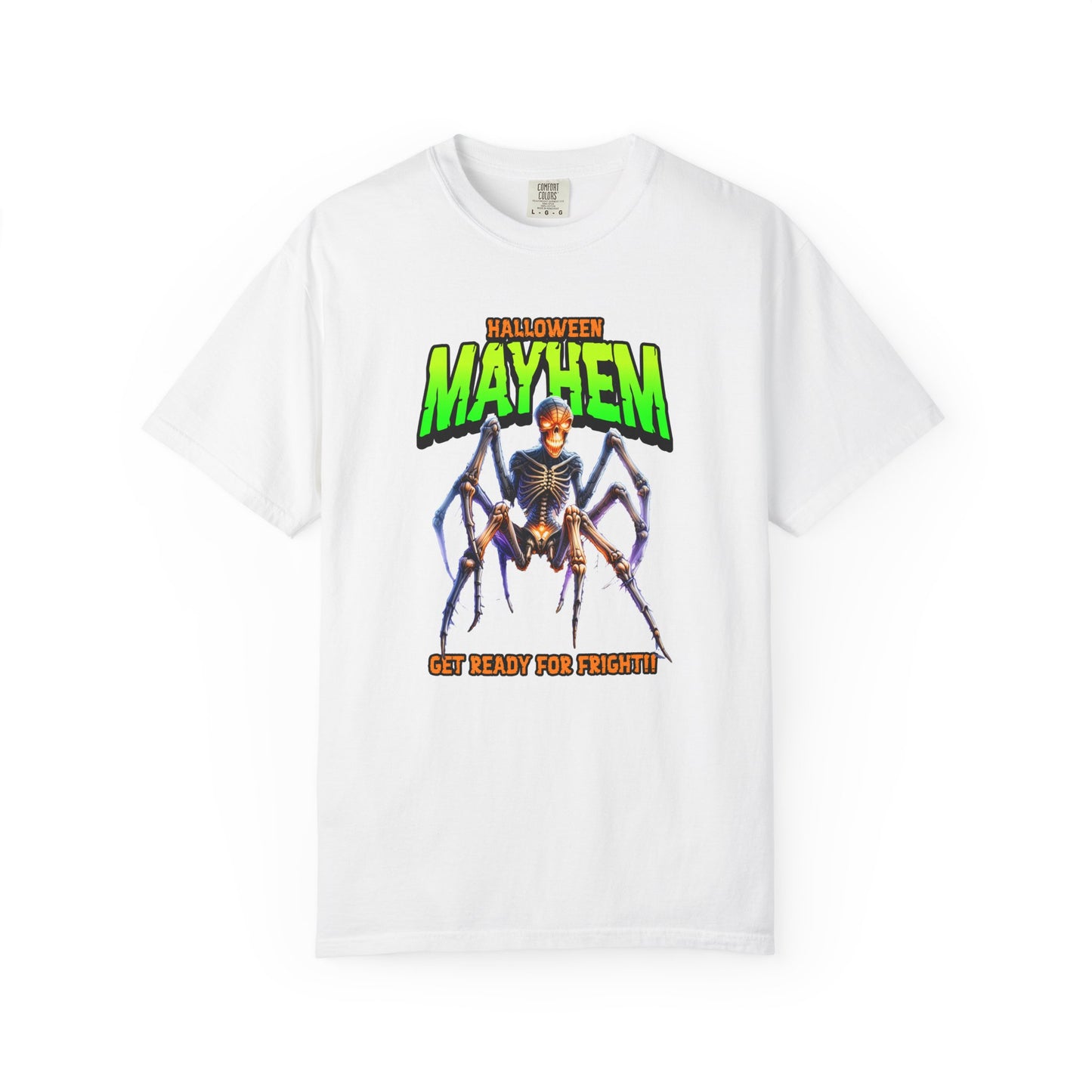 Halloween Mayhem Unisex T-Shirt, Spooky Tee for Men & Women, Perfect for Halloween Parties, Trick or Treat, Eerie Vibes, Unique Costume
