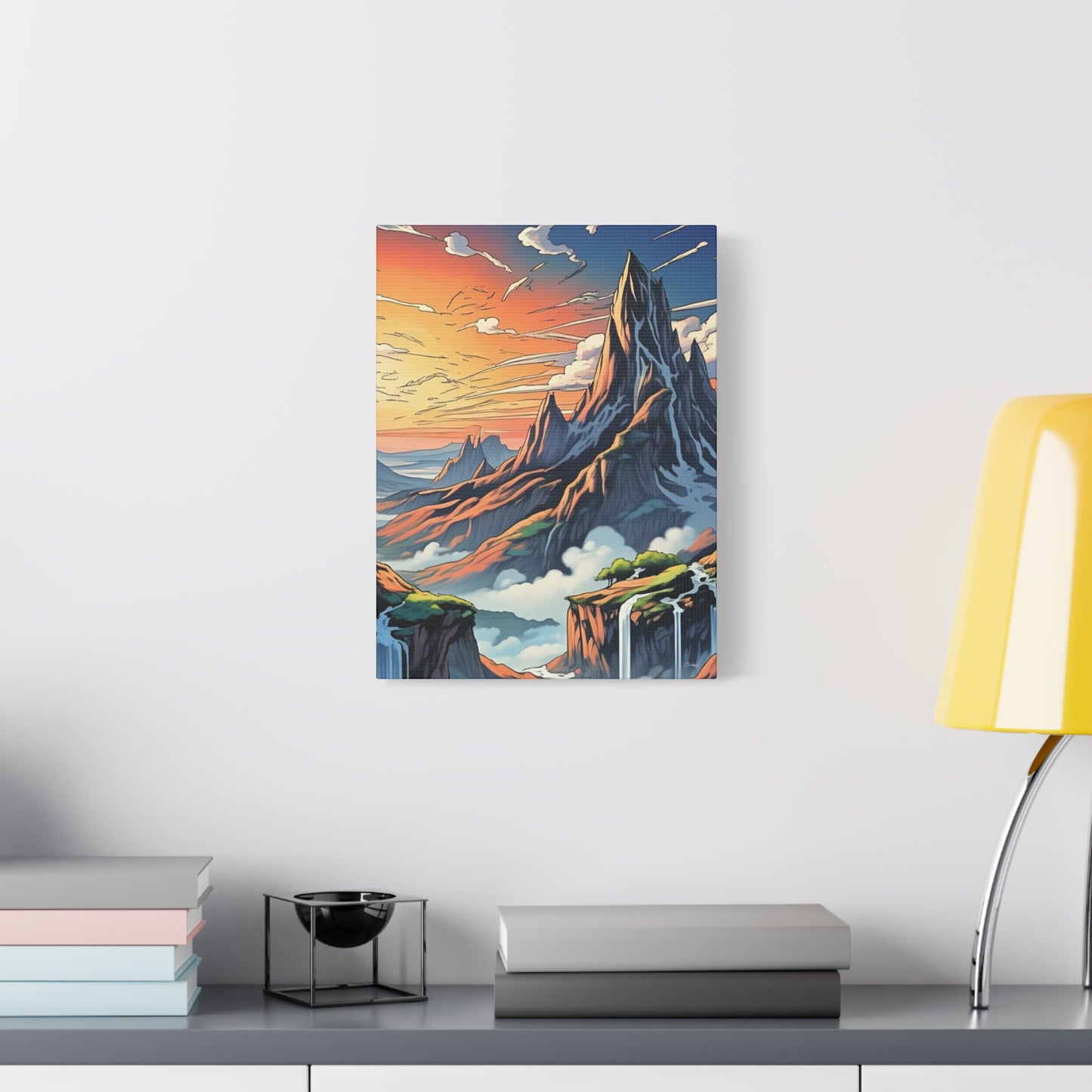 Stretched Canvas Art Print, Mountain Sunrise Landscape Decor, Wall Art for Home, Gift for Nature Lovers, Perfect for Living Room, [...]