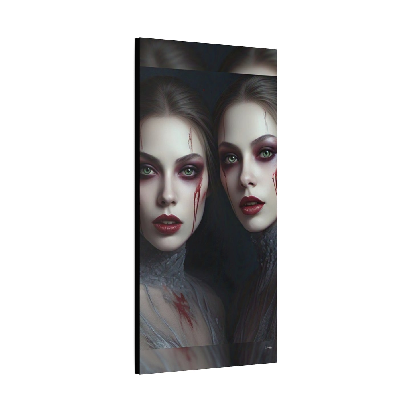 Spooky Art Canvas Print, Matte Canvas, Stretched Wall Decor, Gothic Home Decor, Halloween Art, Unique Gift