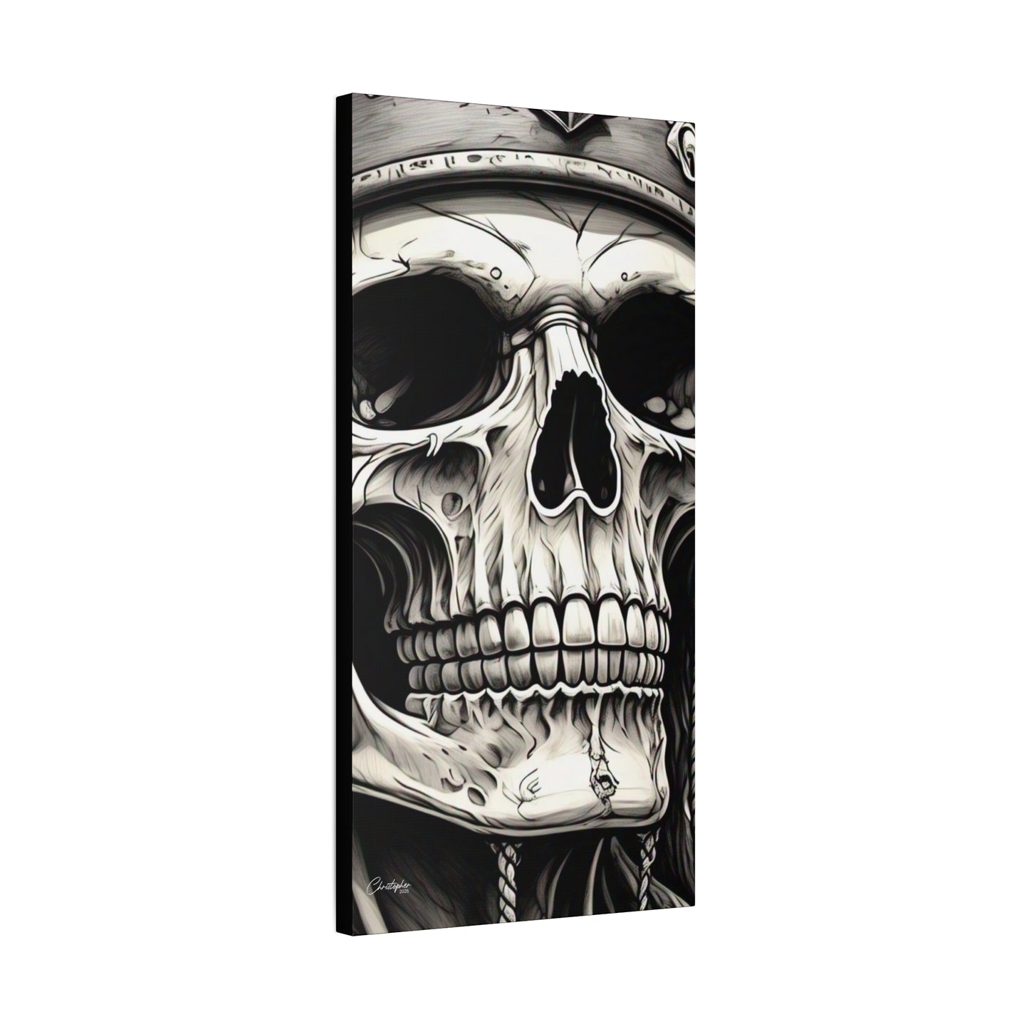 Pirate Skull Canvas Art - Edgy Gothic Decor, Wall Art for Halloween, Gothic Home Decor, Pirate Theme, Gift for Him
