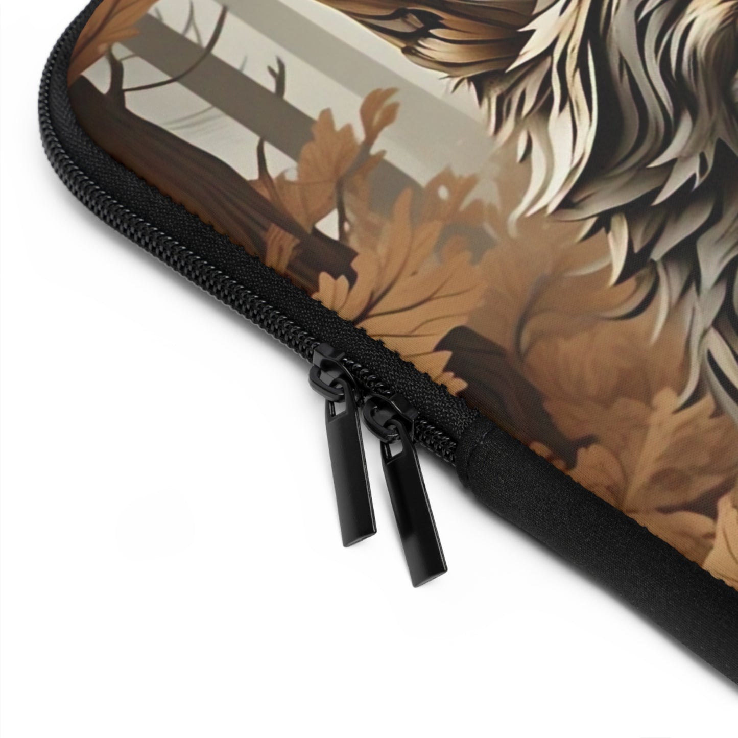 Wolf Laptop Sleeve - Nature Art, Wolf Lover Gift, Animal Decor, Tech Case, Forest Aesthetic