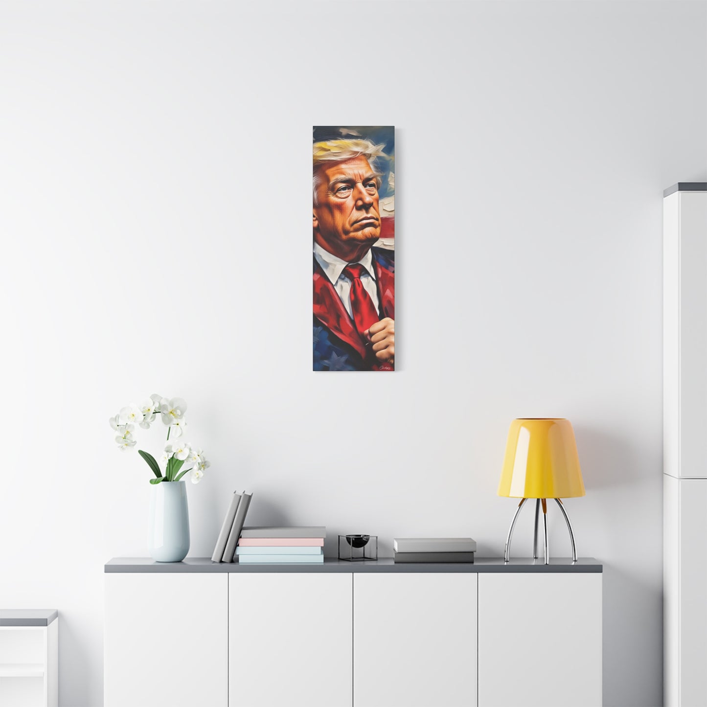 Patriotic Canvas Art, Stretched Wall Decor, Home Office, Gifts for Republicans, Political Enthusiasts, Americana Artwork