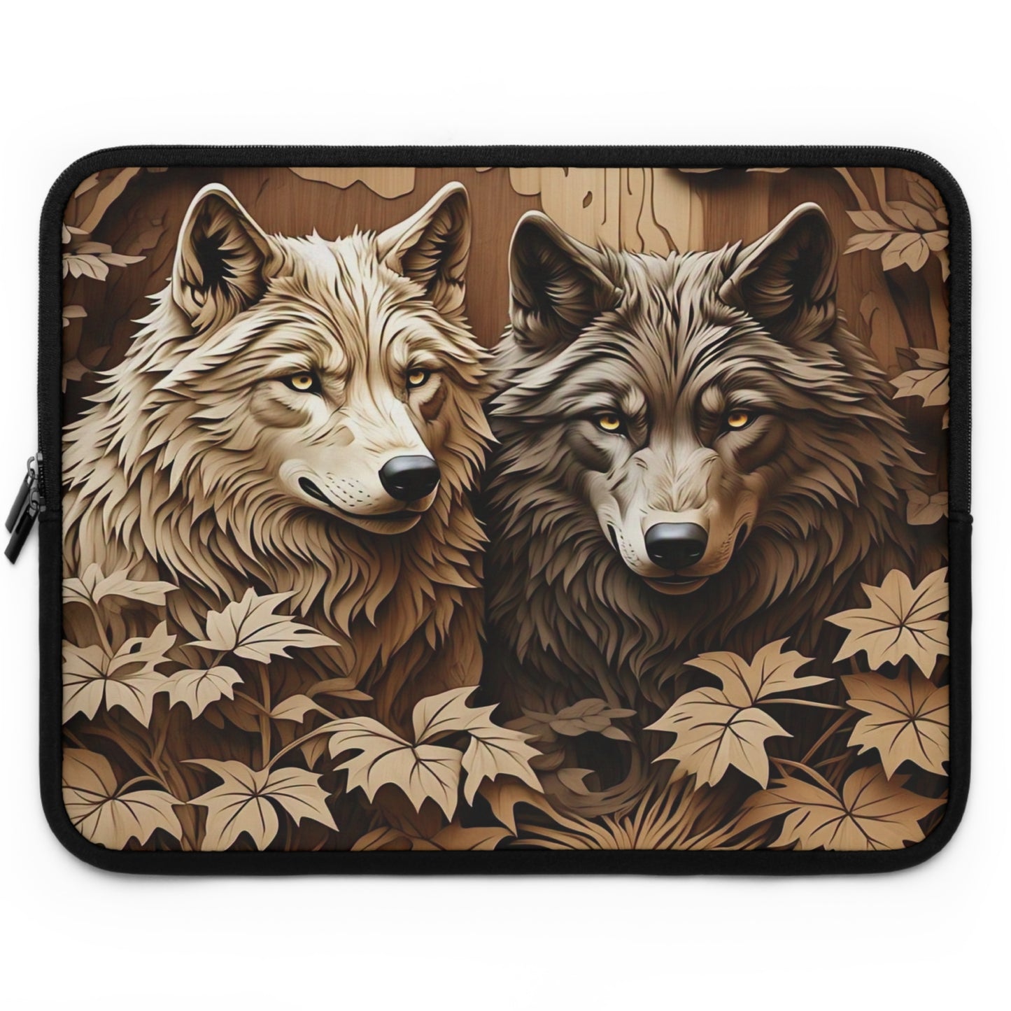 Wolf Art Laptop Sleeve - Nature Lover's Gift, Wildlife Accessory, Computer Protection, Eco-Friendly Case, Camping Essentials