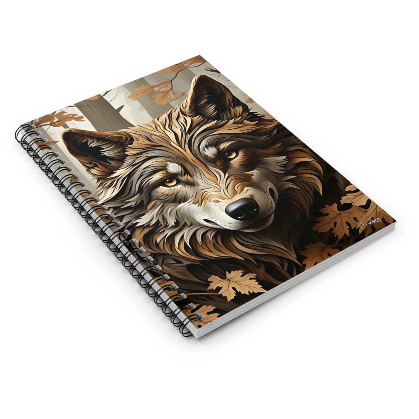 Wolf Spirit Spiral Notebook - Eco-Friendly School Supplies, [...]