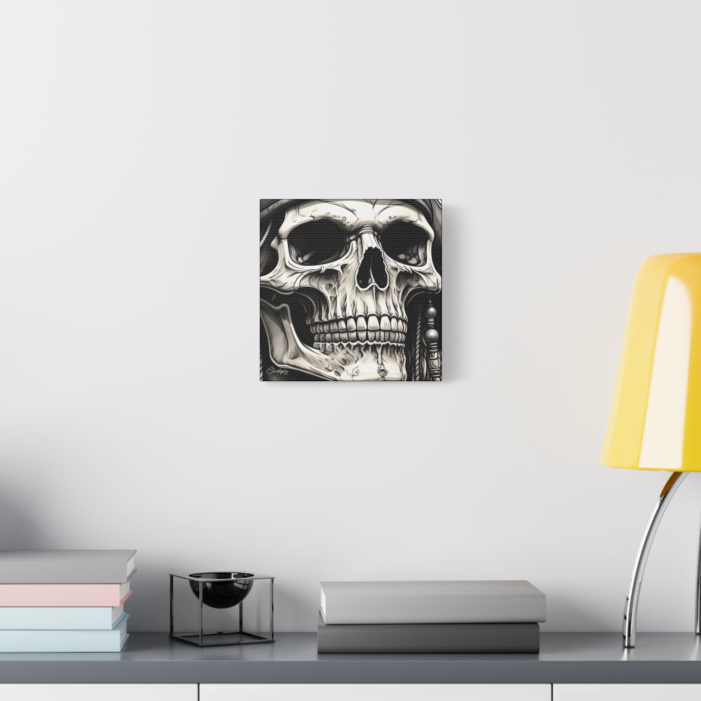 Pirate Skull Canvas Art - Edgy Gothic Decor, Wall Art for Halloween, Gothic Home Decor, Pirate Theme, Gift for Him