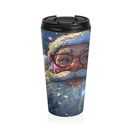 Festive Santa (christmas selfies)  Stainless Steel Travel Mug