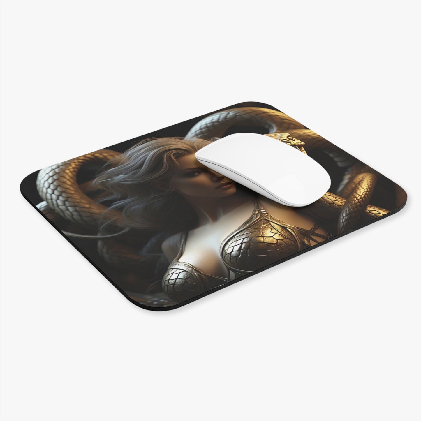 Elegant Serpent Goddess Mouse Pad | Stylish Gaming Accessory