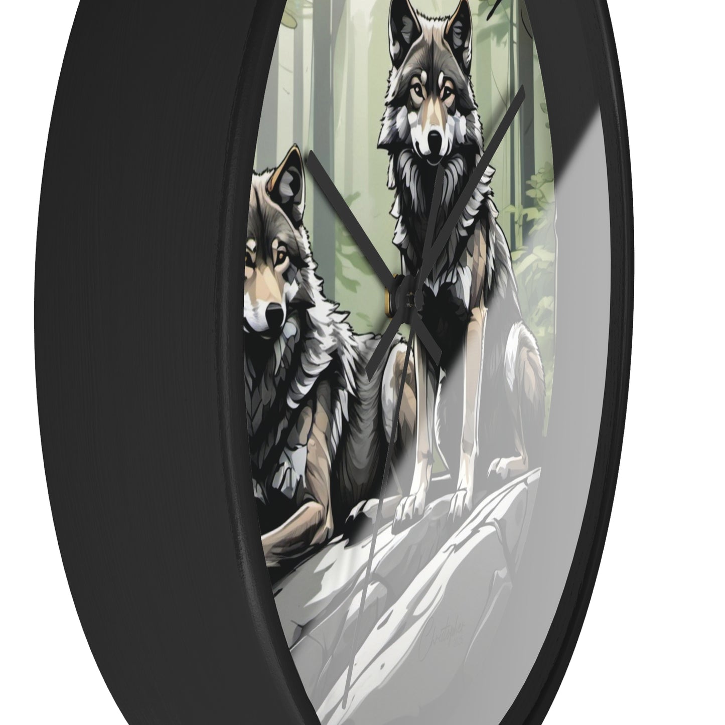 Wolf Pack Wall Clock, Nature Decor, Rustic Home Accent, Wildlife Gift, Forest Themed Clock, Animal Lover Decor