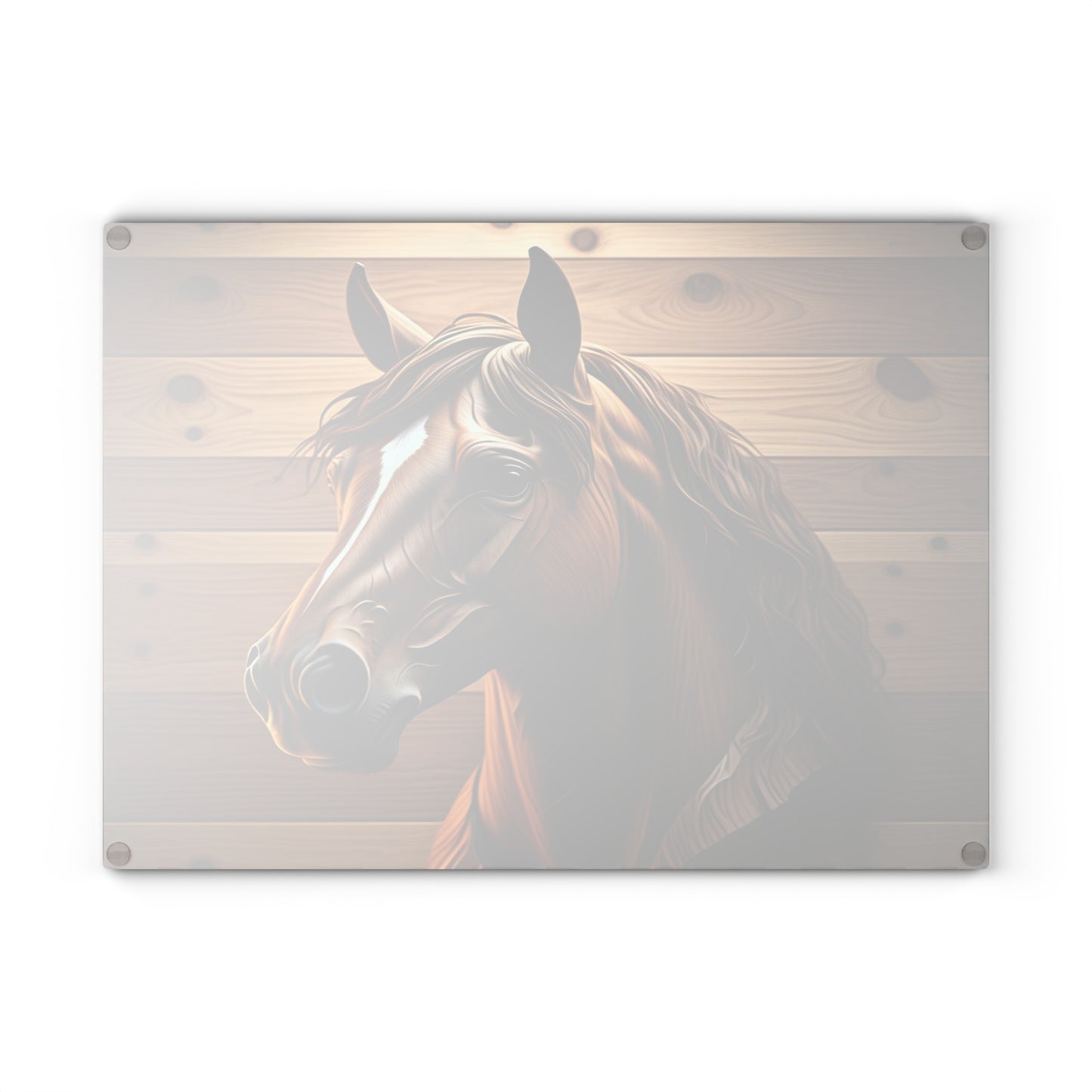 Equestrian Glass Cutting Board | Horse Lover Gift, Farmhouse Kitchen Decor, Unique Cooking Accessory, Rustic Kitchen, Home Decor