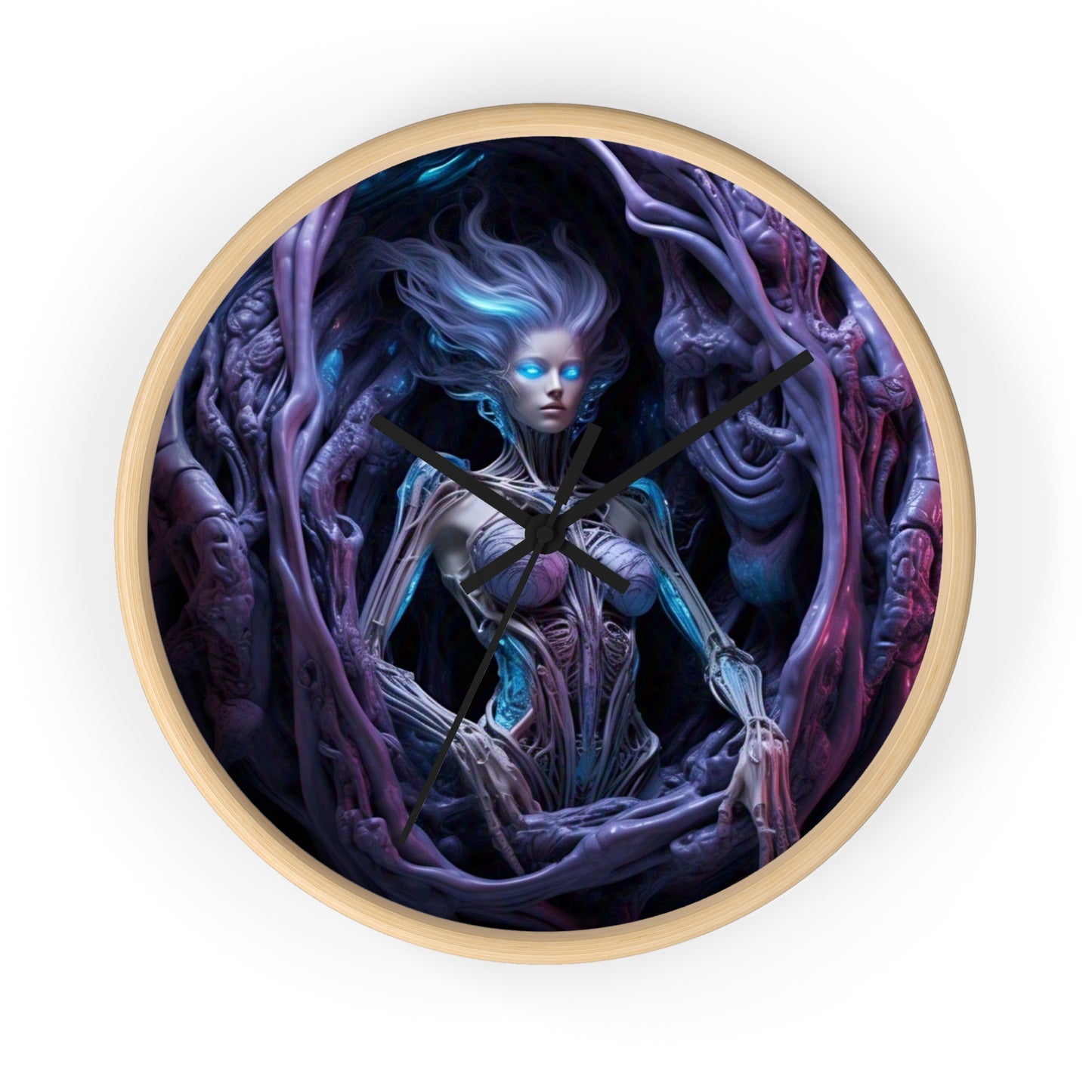 Mystical Fantasy Wall Clock, Unique Home Decor, Gothic Timepiece for Dreamers, Gift for Nerds, Spooky Occasions