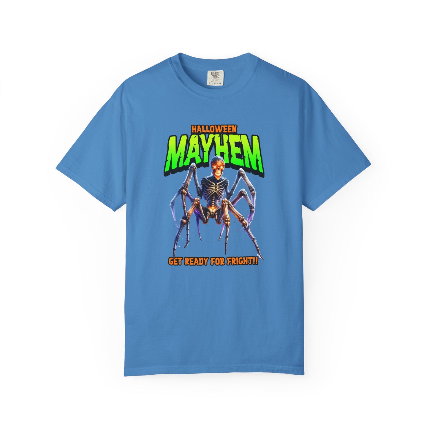 Halloween Mayhem Unisex T-Shirt, Spooky Tee for Men & Women, Perfect for Halloween Parties, Trick or Treat, Eerie Vibes, Unique Costume