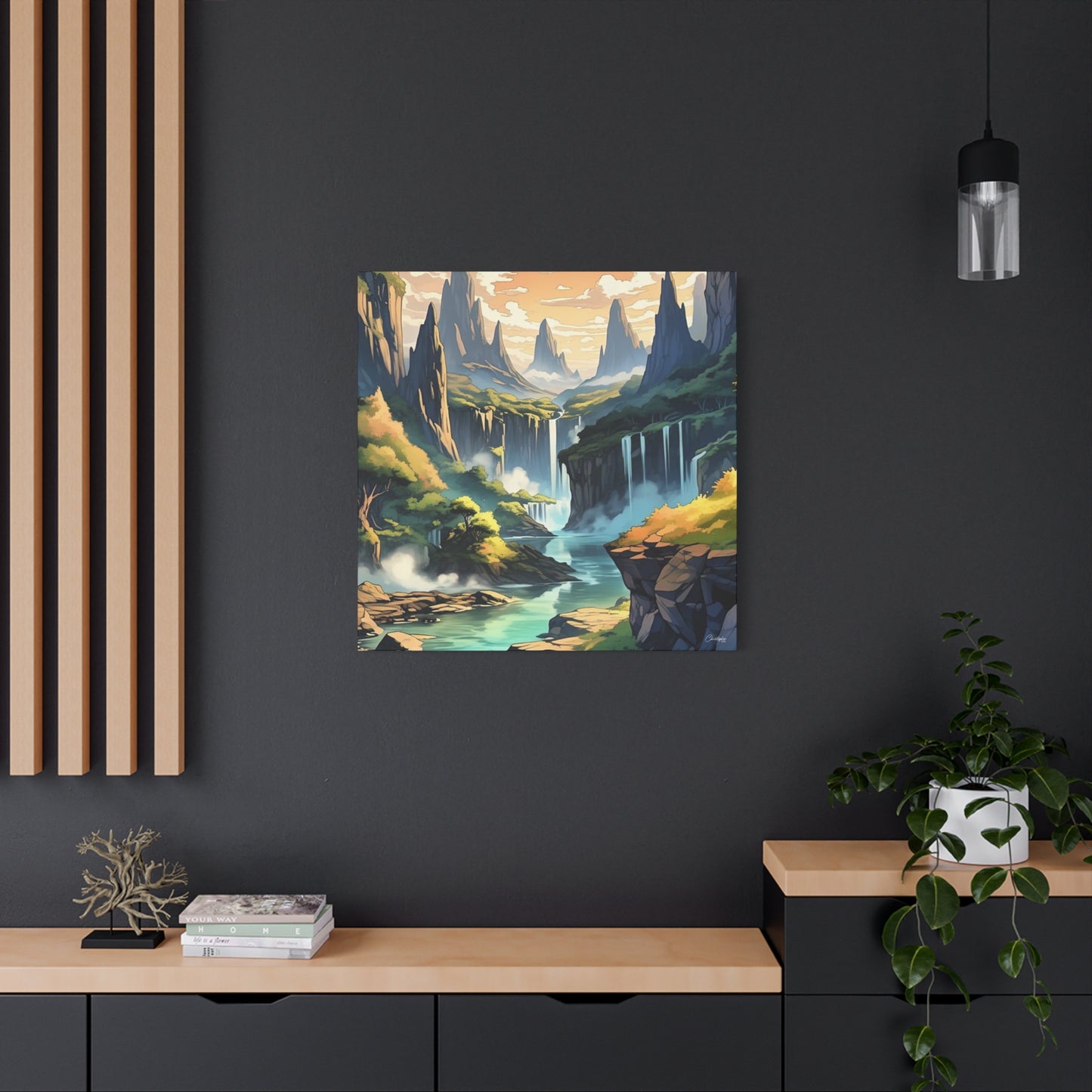 Serene Landscape Canvas Wall Art, Nature Home Decor, Tranquil Living Room Accent, Gift for Nature Lovers, Gallery Wall Piece