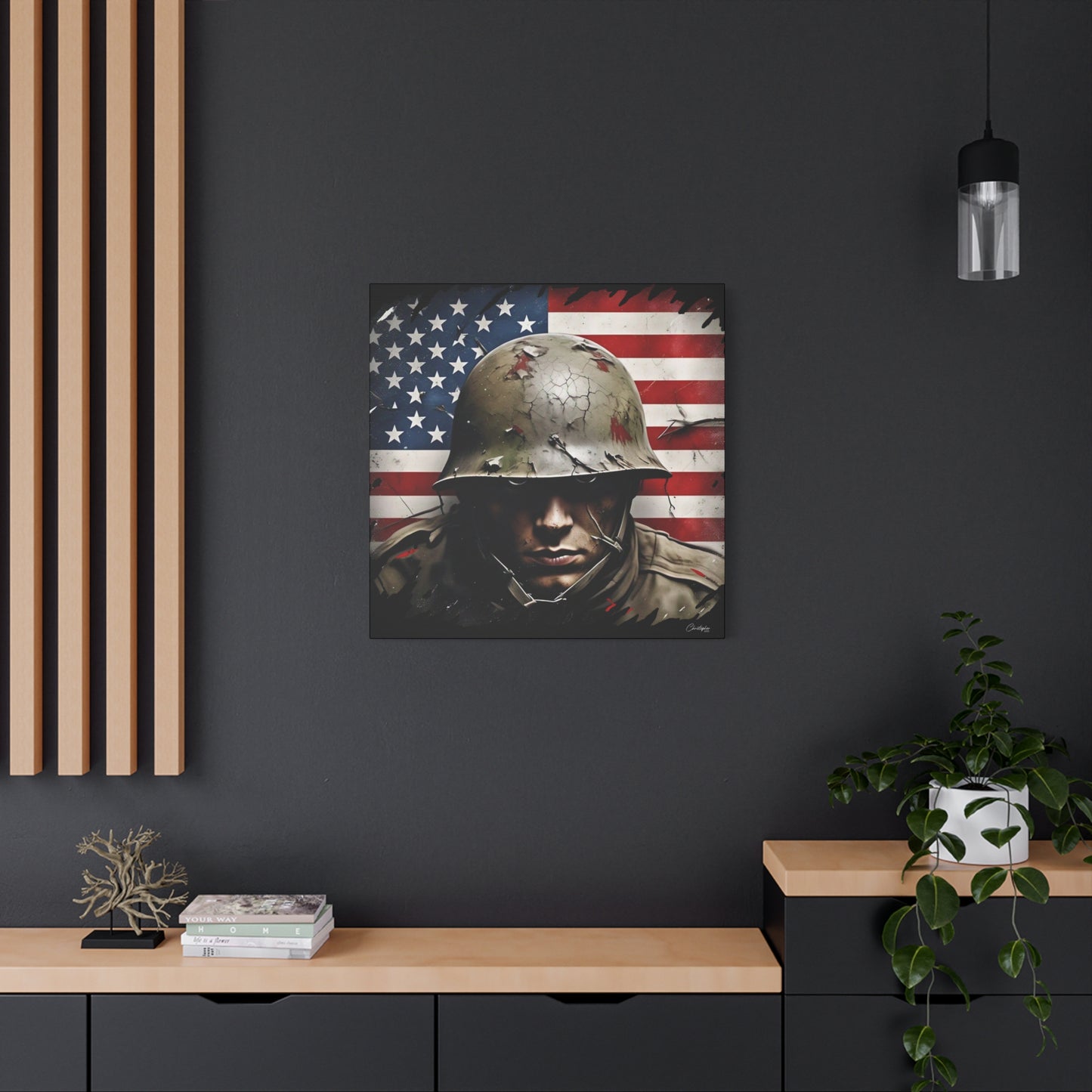 Military-Themed Canvas Art, Military Canvas Print, Wall Art for Veterans, Patriotic Home Decor, Gift for Army, Military Artwork, [...]