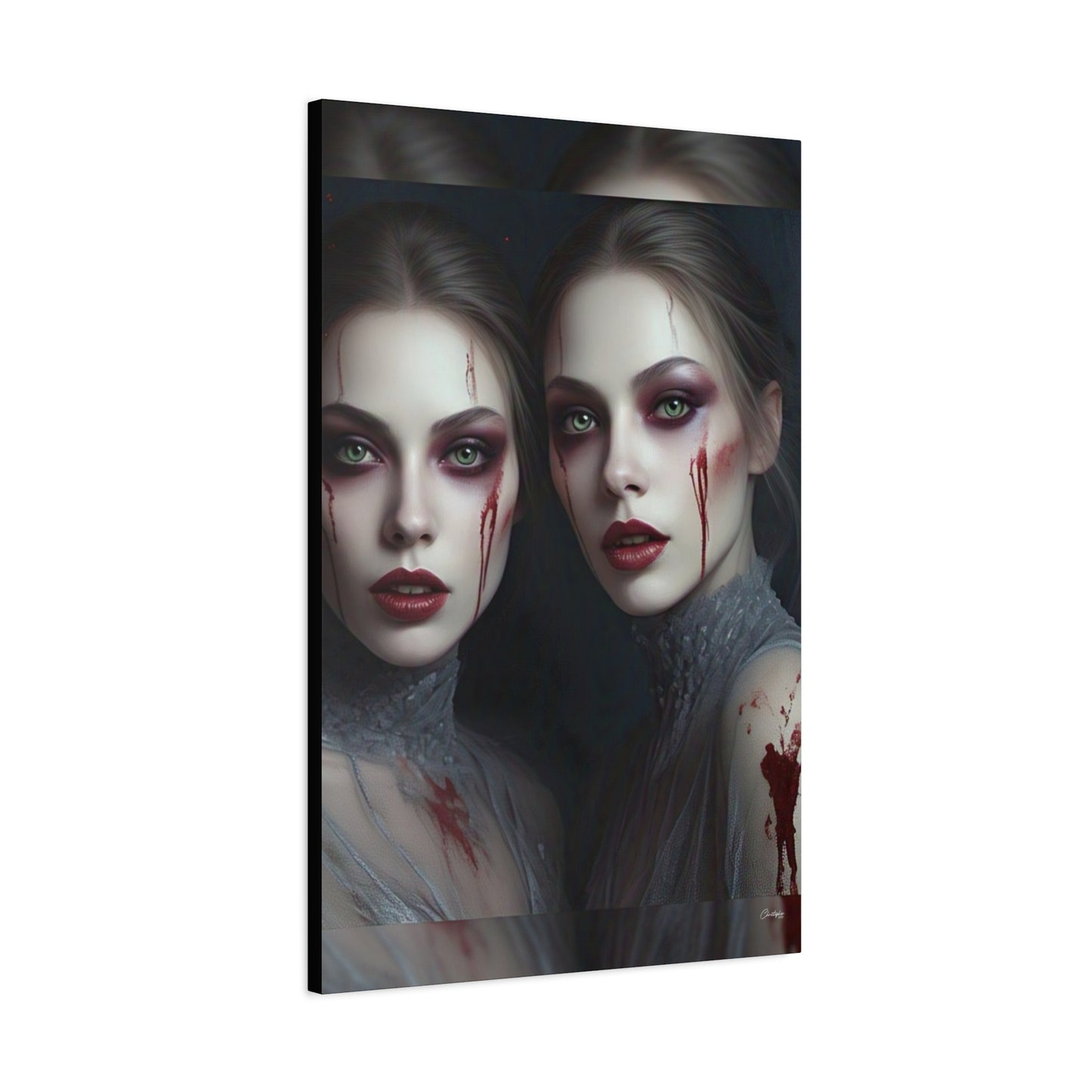 Spooky Art Canvas Print, Matte Canvas, Stretched Wall Decor, Gothic Home Decor, Halloween Art, Unique Gift