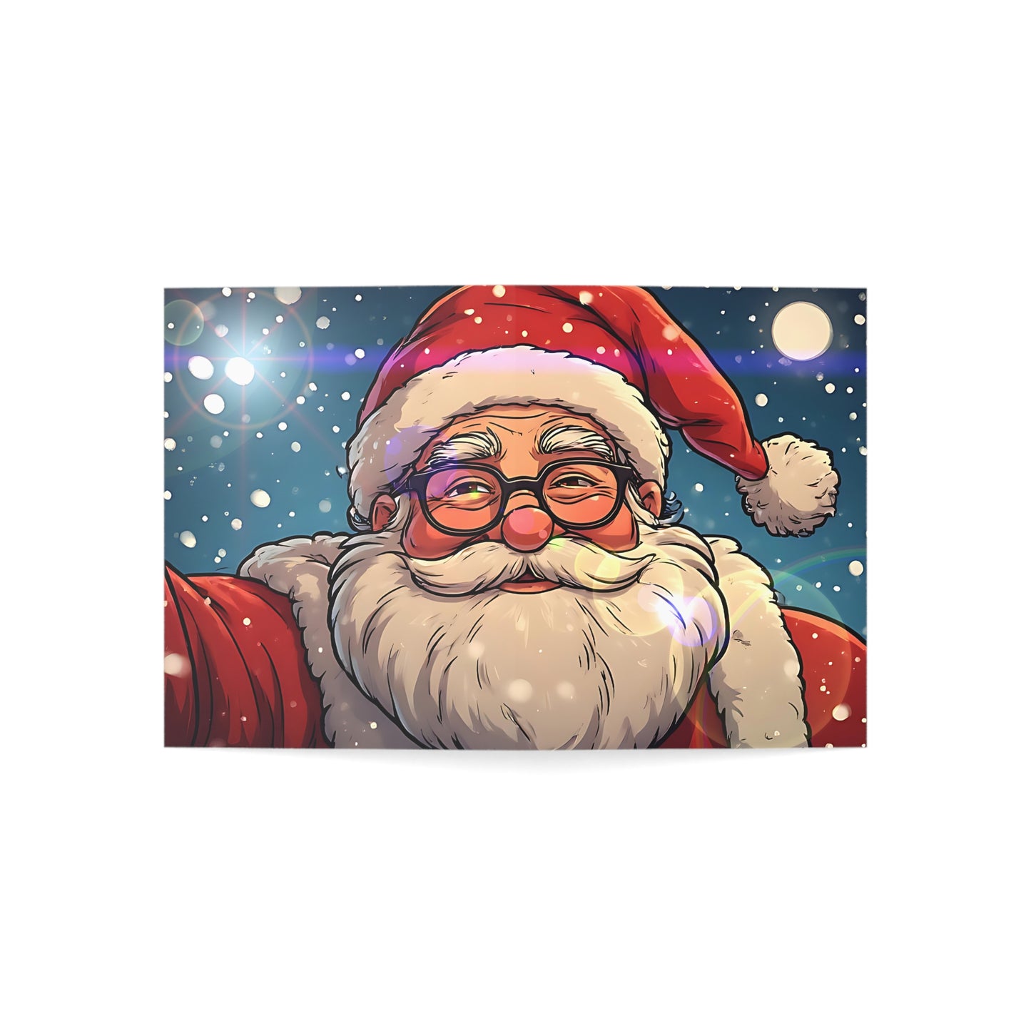 Festive Santa (Christmas Selfies) Greeting Cards  made in Christmas Valley- 1, 10, 30, or 50 Pack