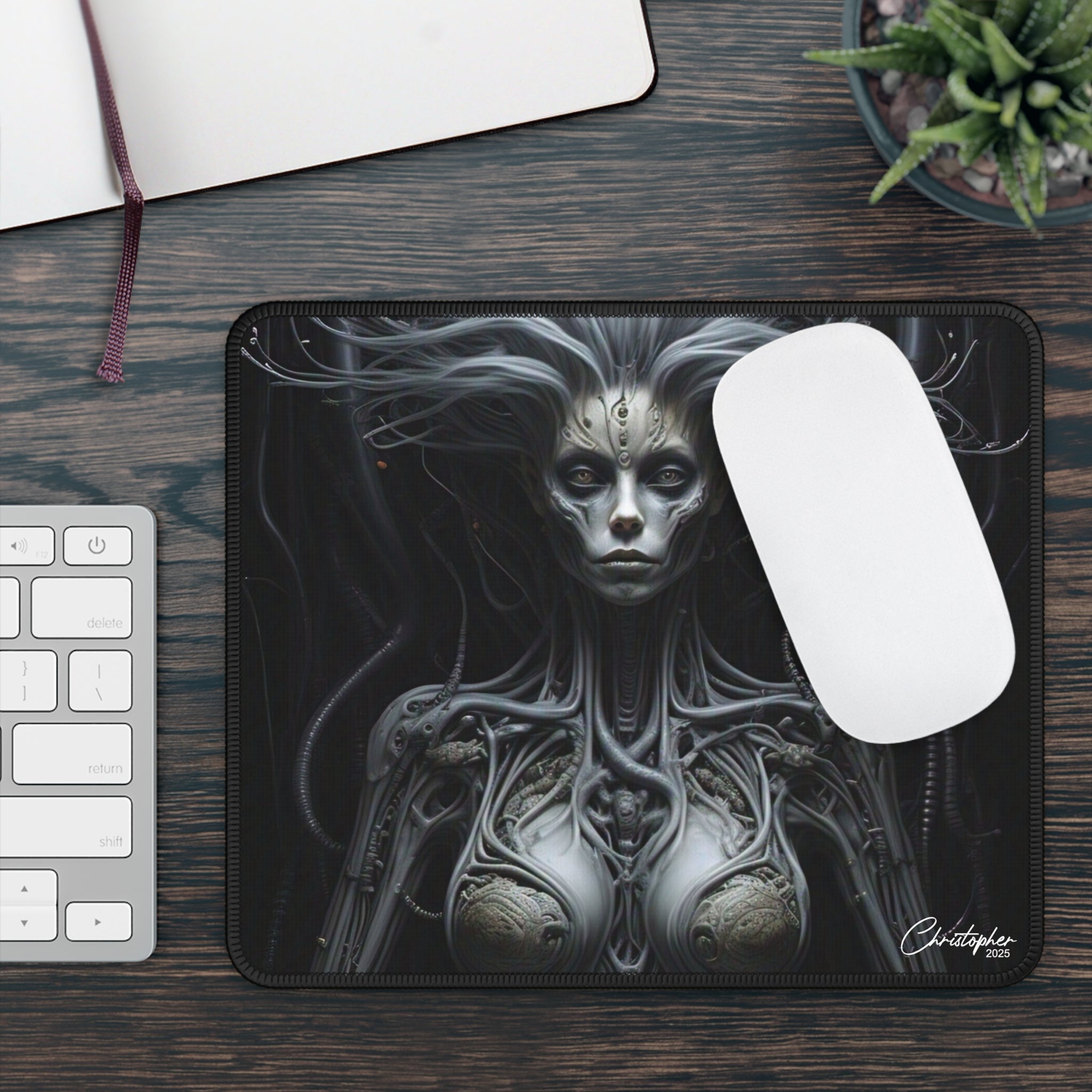 Futuristic Gaming Mouse Pad, Cyberpunk Desk Accessory, Gamer Gift, Sci-Fi Home Decor, Video Game Accessories, Unique Gaming Setup