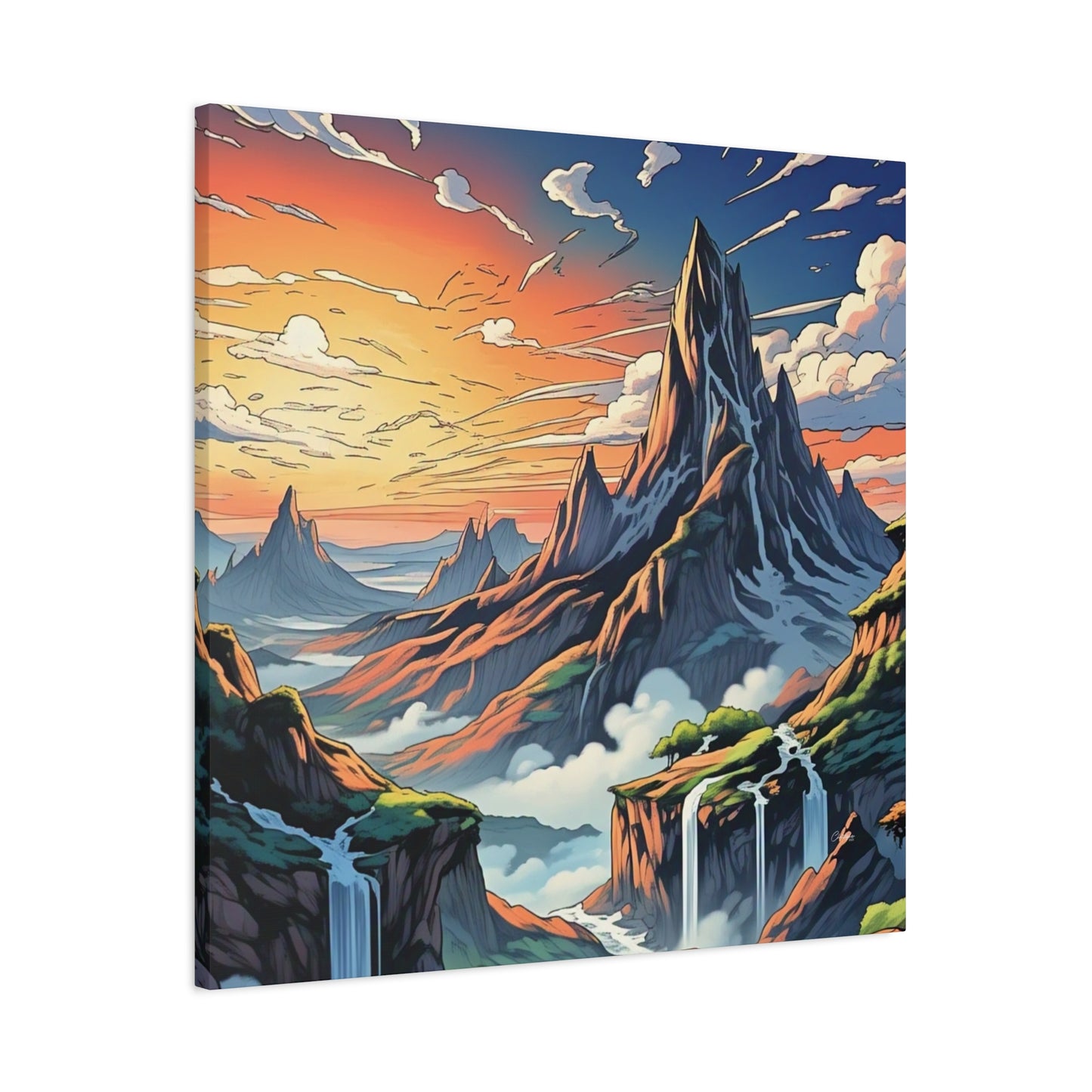 Stretched Canvas Art Print, Mountain Sunrise Landscape Decor, Wall Art for Home, Gift for Nature Lovers, Perfect for Living Room, [...]