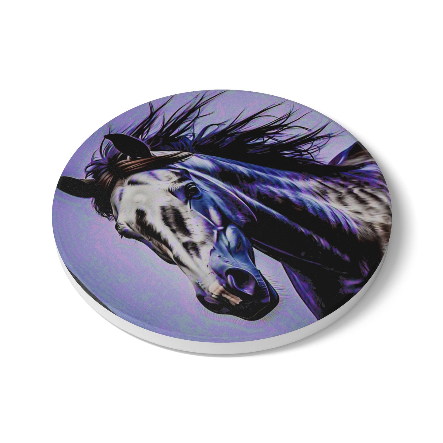 Majestic Horse Ceramic Coaster - Home Décor for Equestrians and Horse Lovers