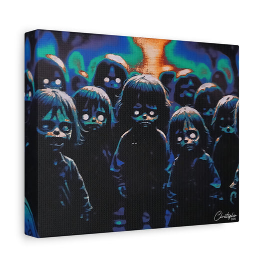 Original Laser Engraved Art, Full Wrapped Edges, Matte Canvas, Stretched, 1.25"