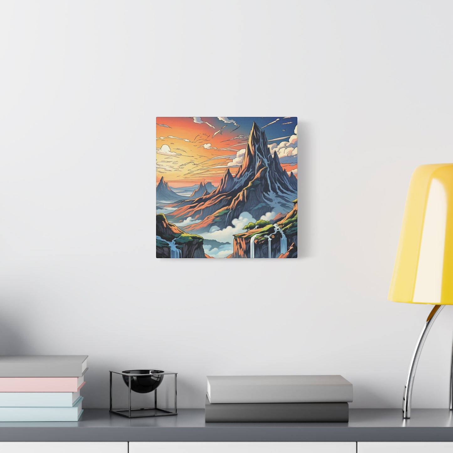 Stretched Canvas Art Print, Mountain Sunrise Landscape Decor, Wall Art for Home, Gift for Nature Lovers, Perfect for Living Room, [...]