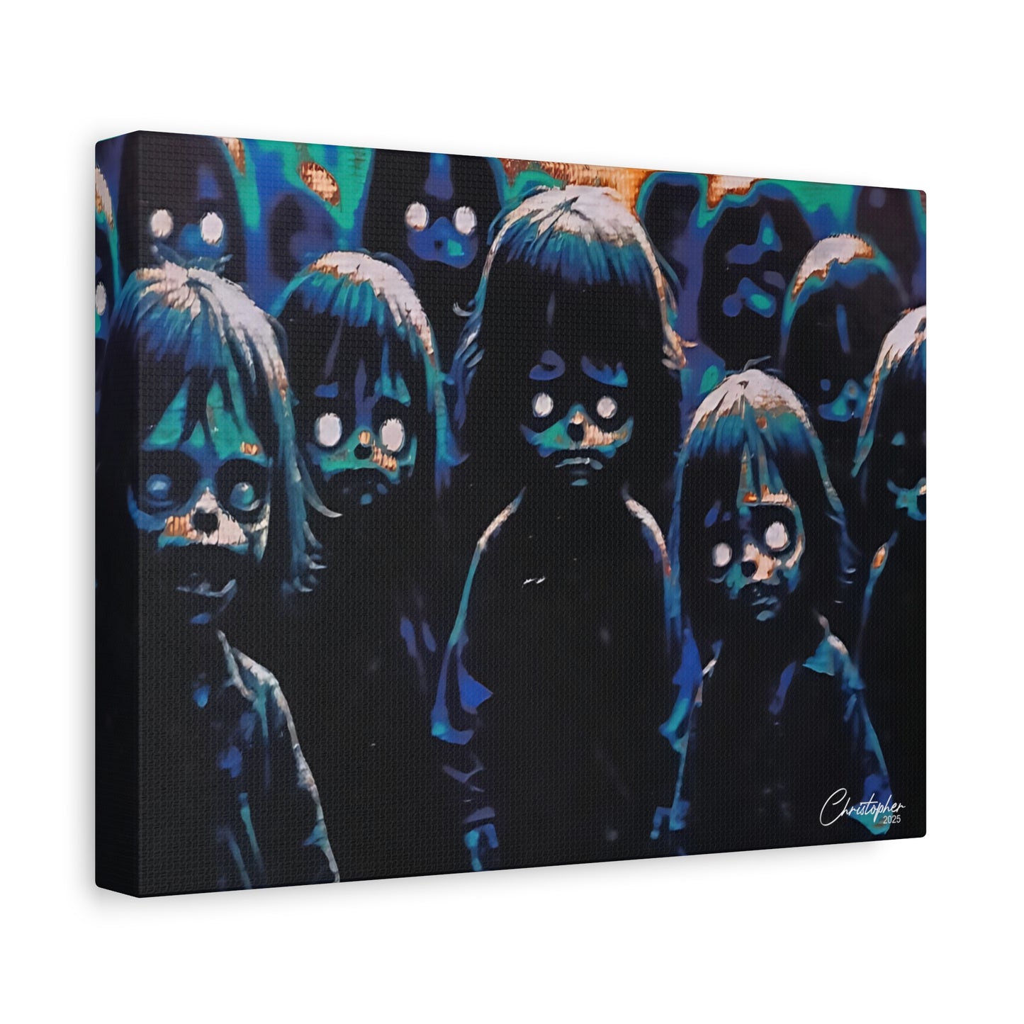 Original Laser Engraved Art, Full Wrapped Edges, Matte Canvas, Stretched, 1.25"