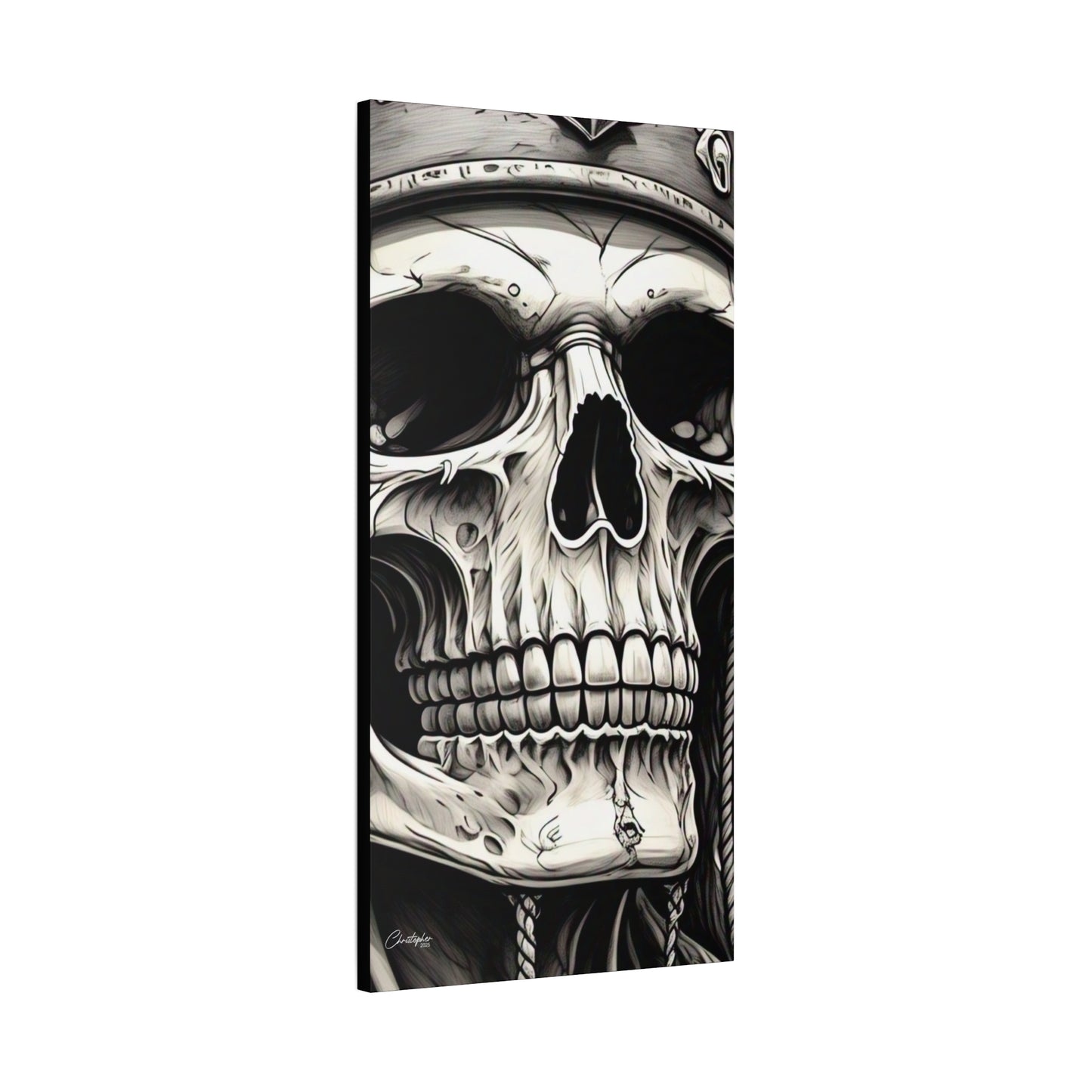 Pirate Skull Canvas Art - Edgy Gothic Decor, Wall Art for Halloween, Gothic Home Decor, Pirate Theme, Gift for Him