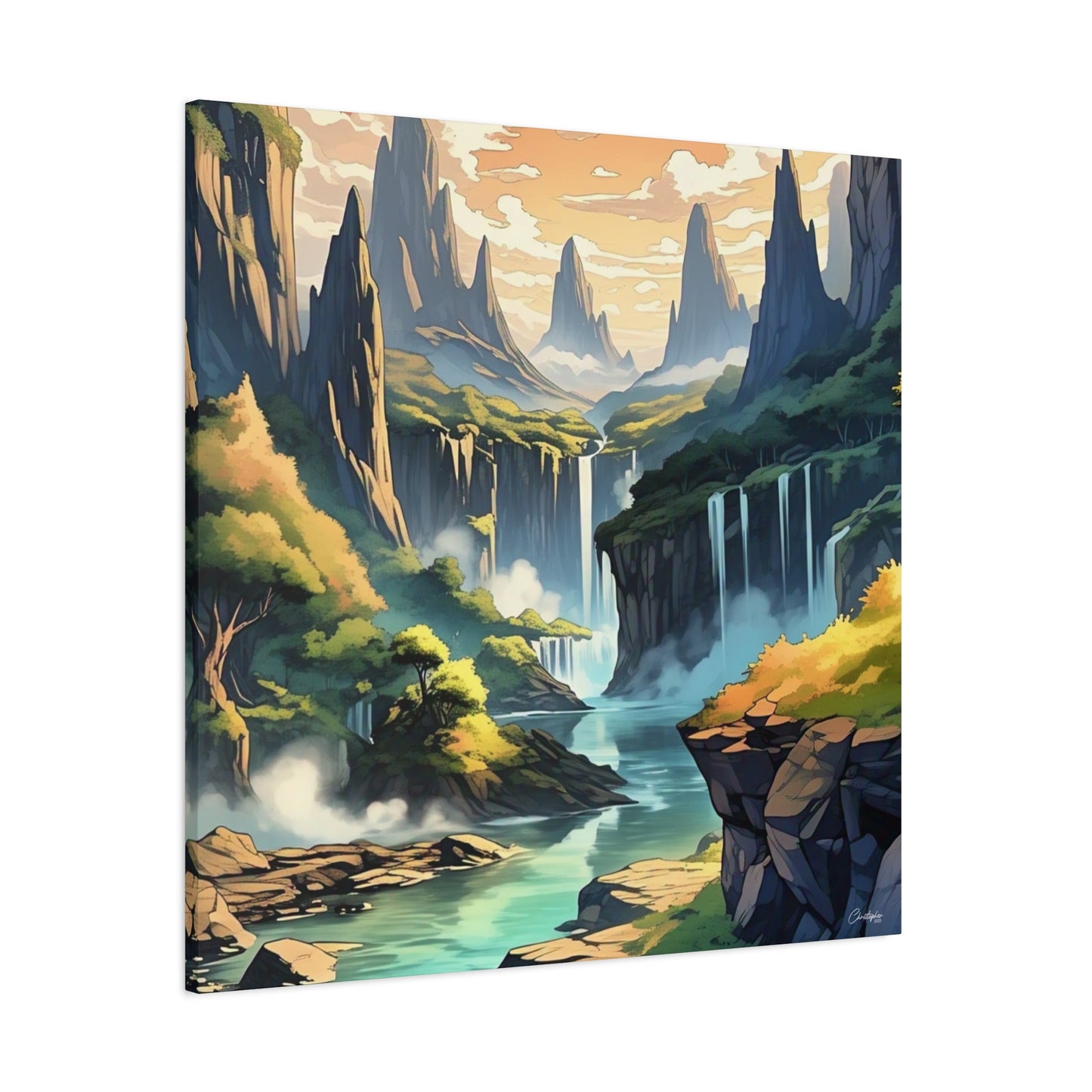 Serene Landscape Canvas Wall Art, Nature Home Decor, Tranquil Living Room Accent, Gift for Nature Lovers, Gallery Wall Piece