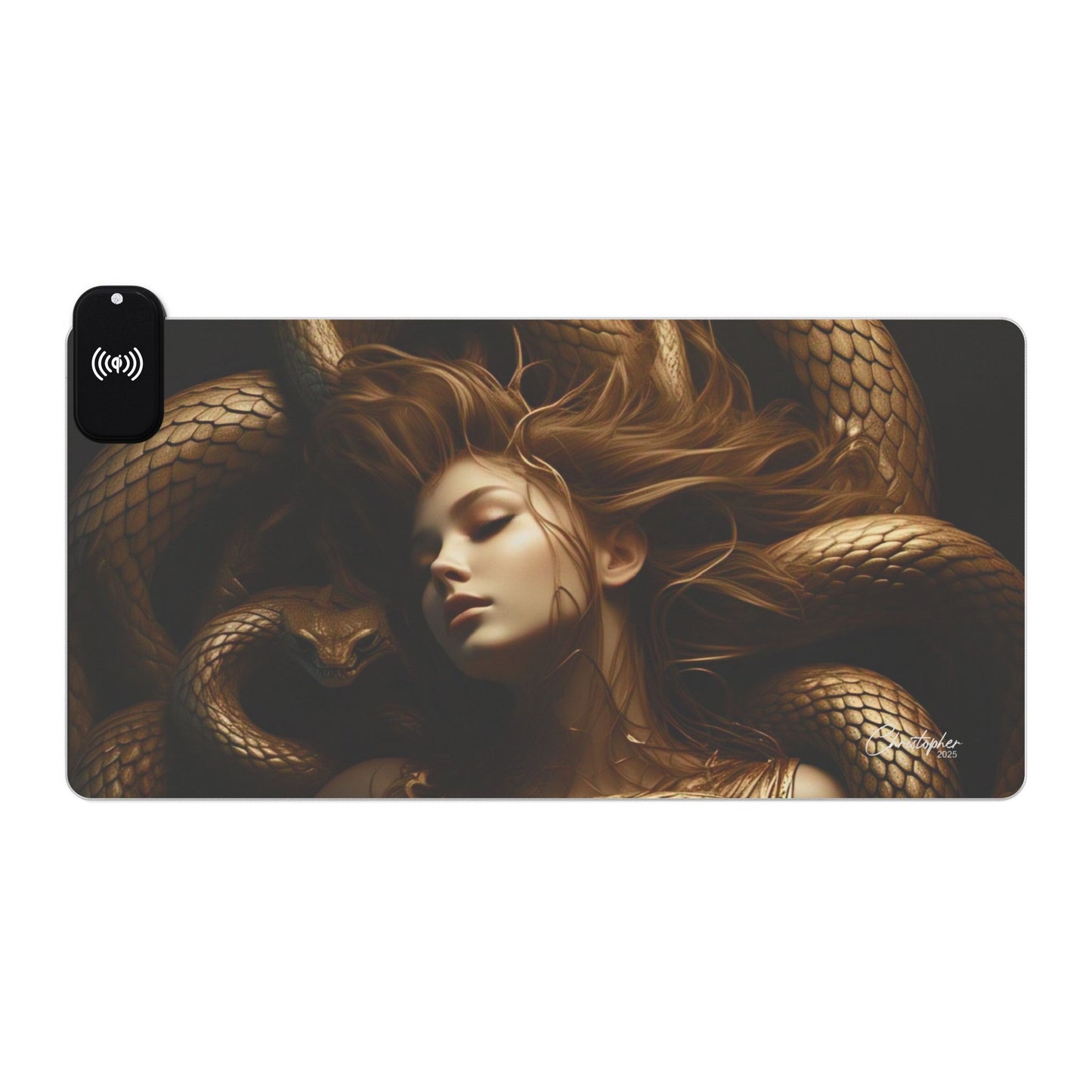 Gaming Mouse Pad with Wireless Charging - LED Design for Gamers